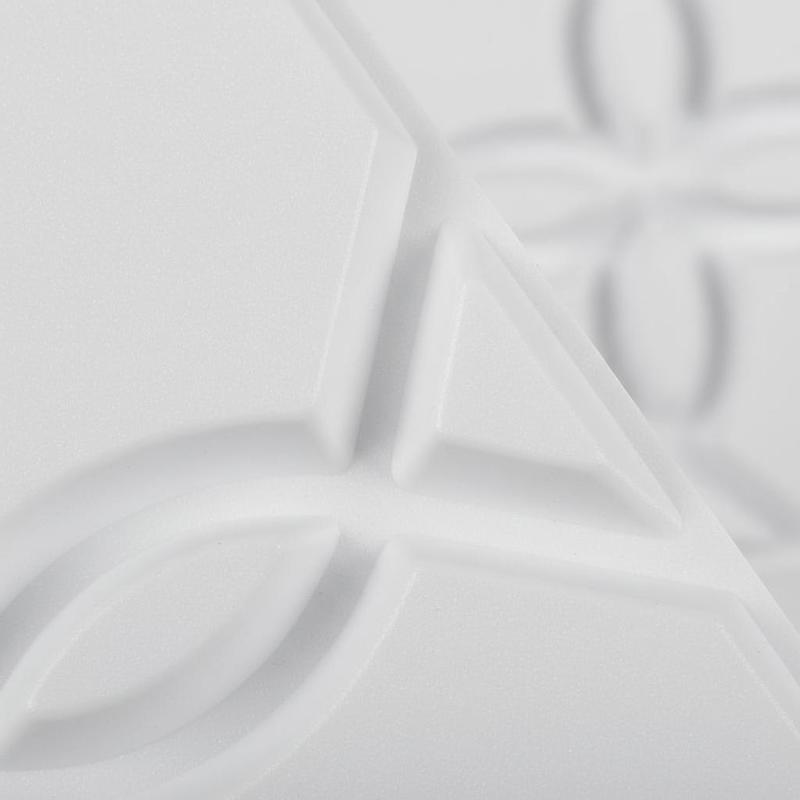 Gaming Accessories For Bedroom - Mattet White Three-Dimensional Wall Siding 11.81x11.81
