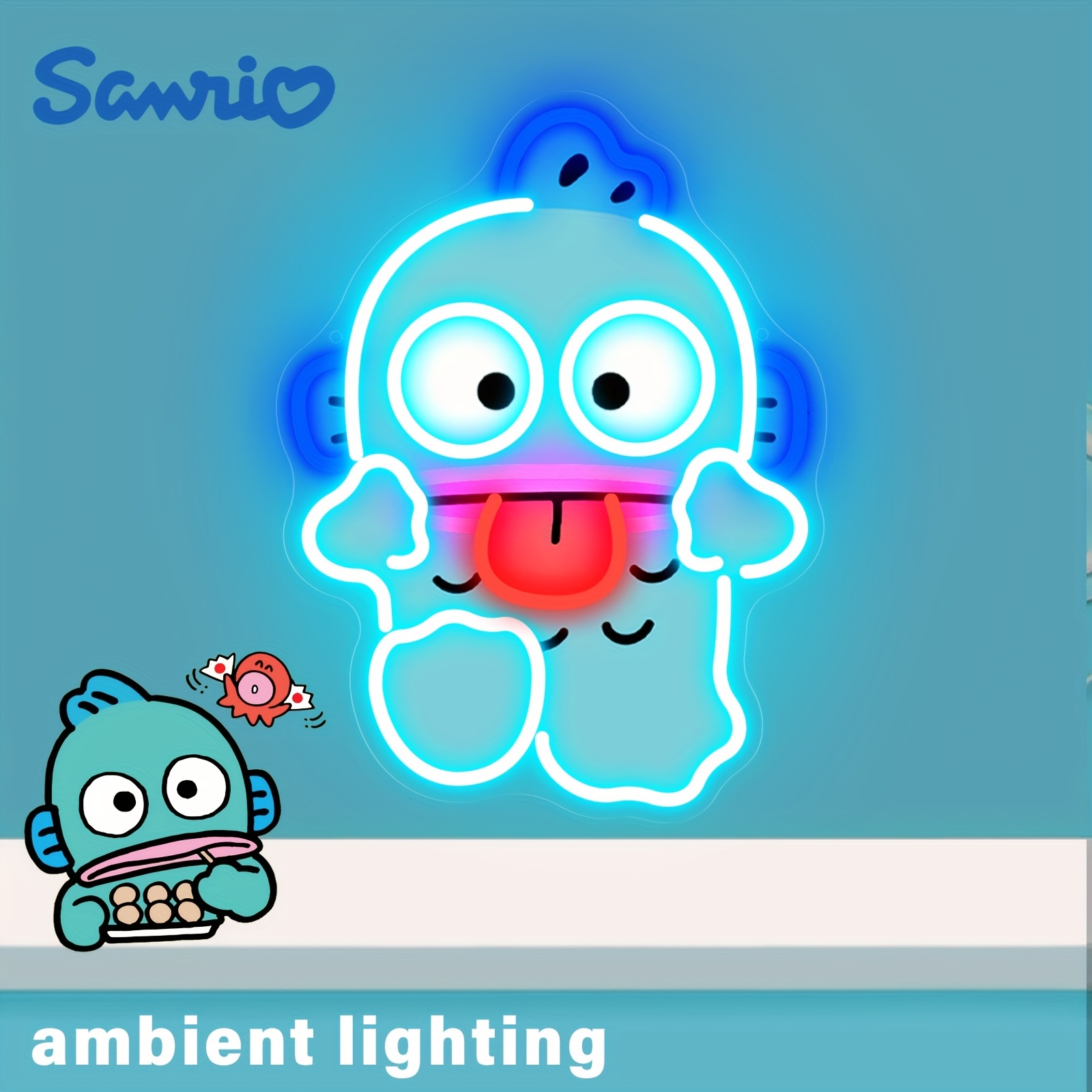 Gaming Accessories For Bedroom - Cute Hangyodon Neon Sign USB LED