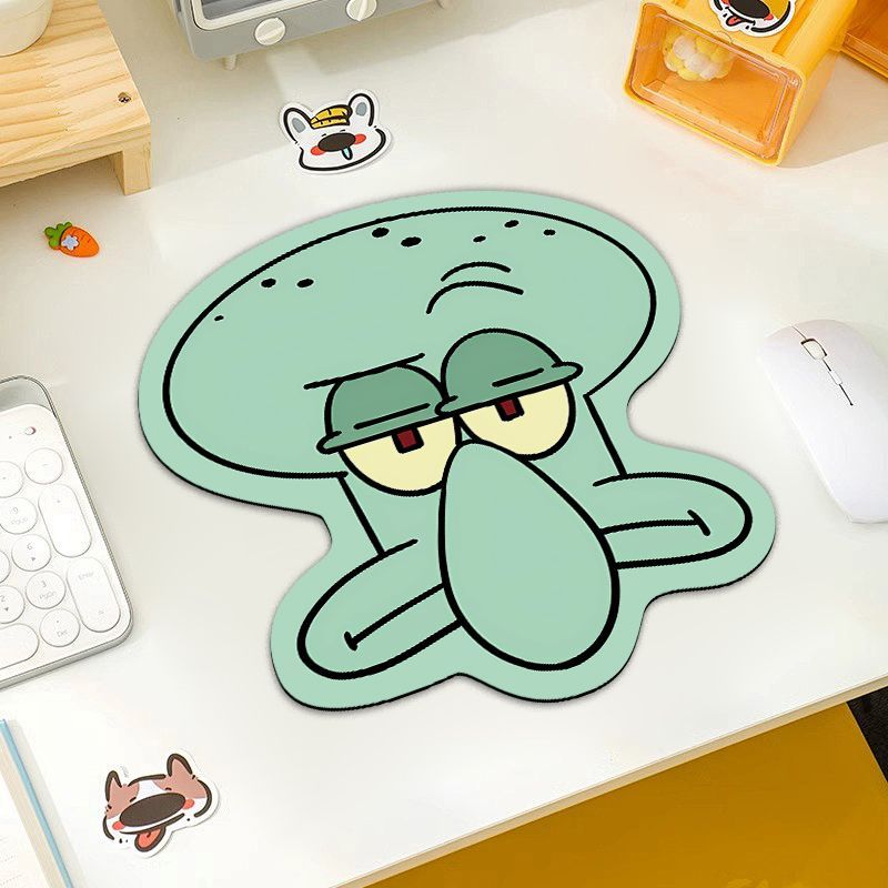 Gaming Accessories Cute - SpongeBo Squidward Cartoon Mouse Pad Cute