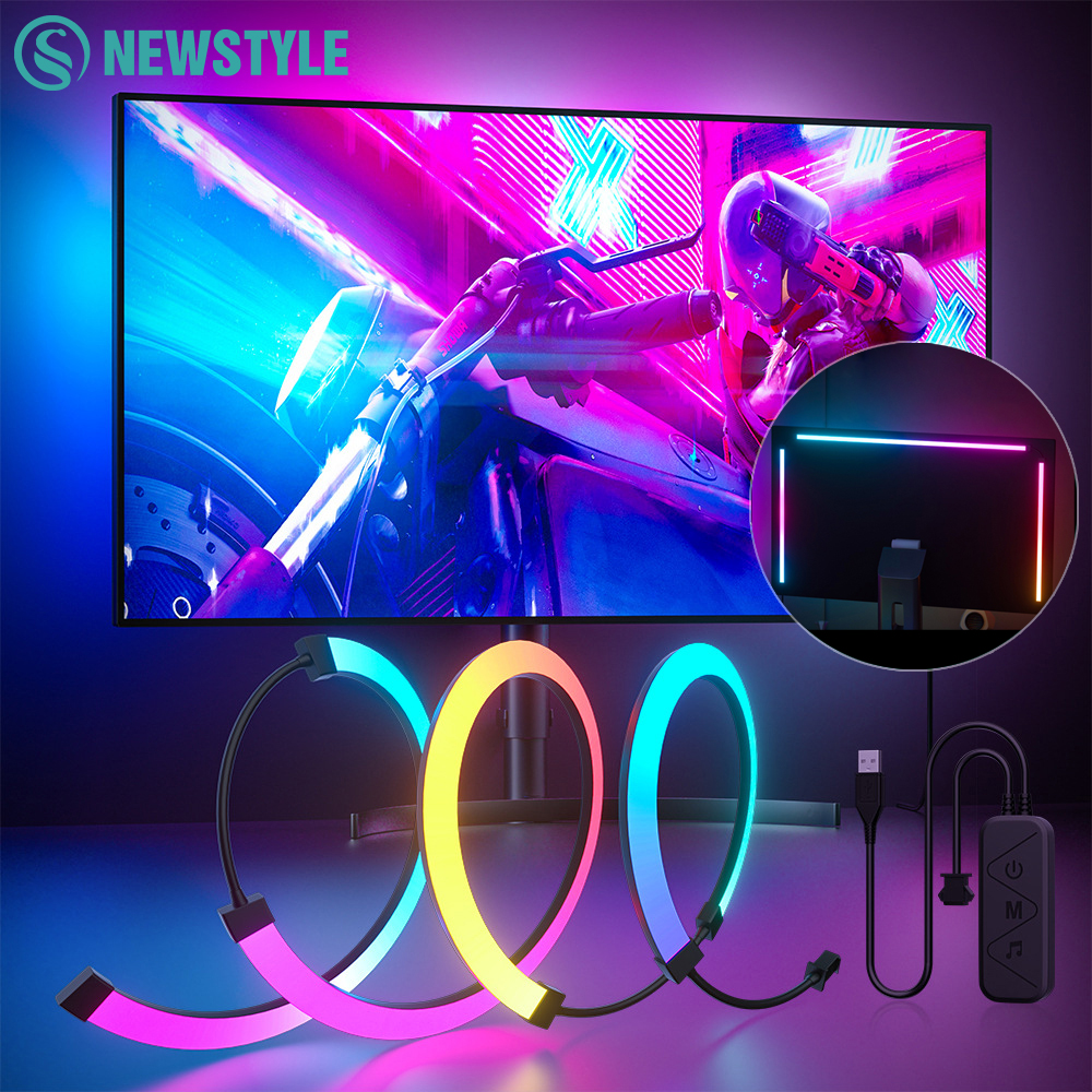 Gaming Accessories For Bedroom - RGB Gaming Lights Strip Monitor Backlight
