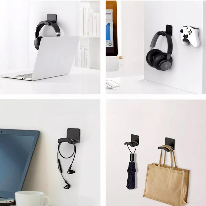 4Pcs Black Adhesive Headphone  - Gaming Office Accessories 리뷰 및 가격