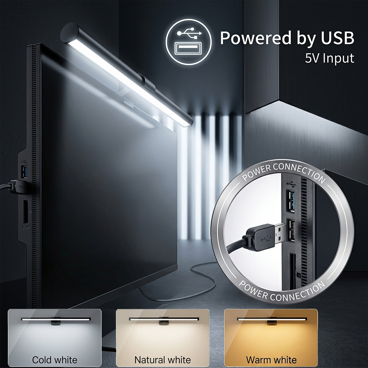 USB Powered LED Computer Scree - Monitor Light Bar 리뷰 및 가격