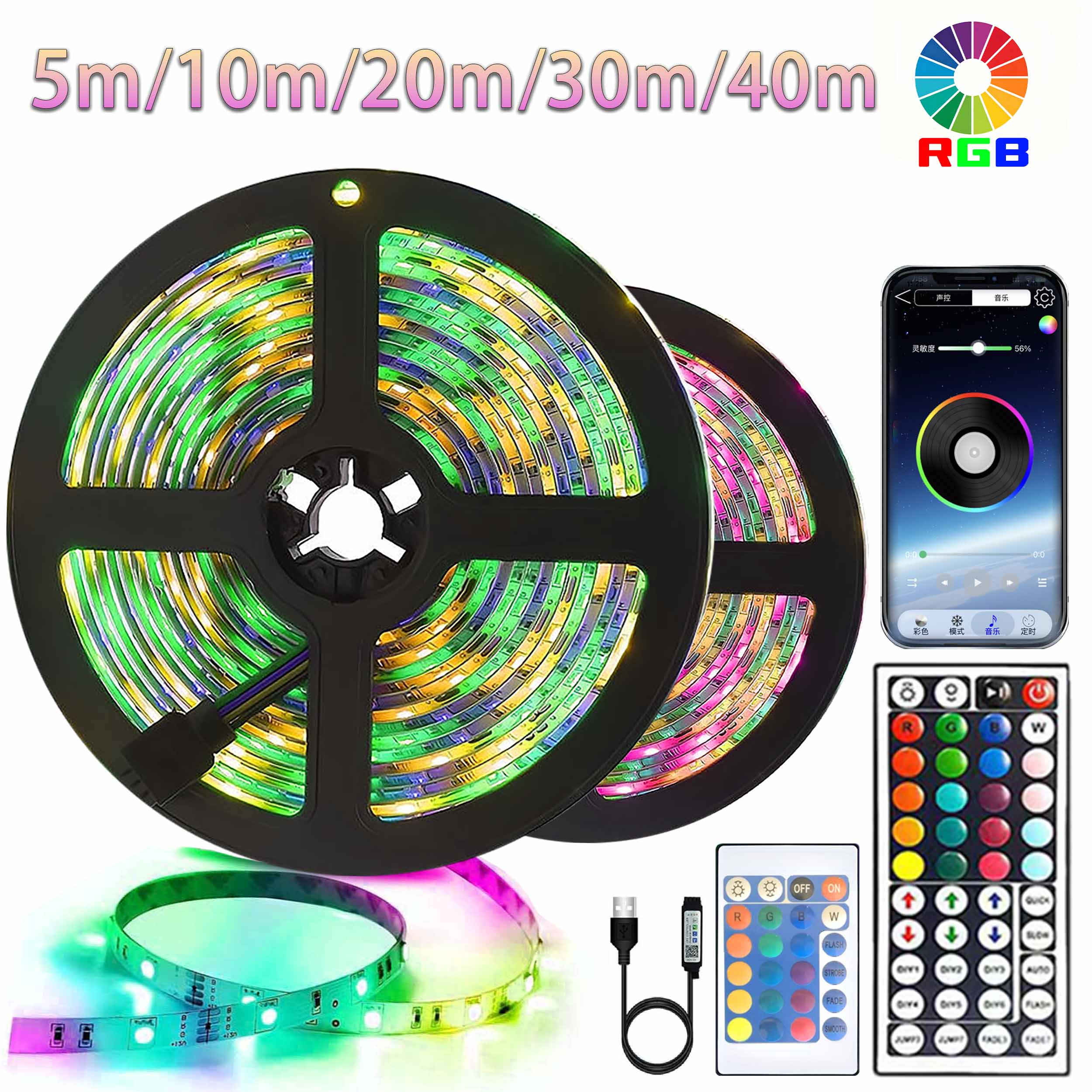 LED Strip Light RGB 5050 Bluet - Gaming Accessories For Bedroom 리뷰 및 가격