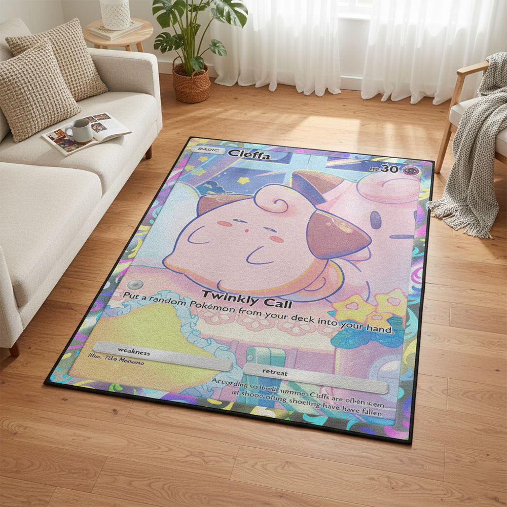 Pokemon Cleffa Anime Rug Kawai - Gaming Accessories For Bedroom 리뷰 및 가격
