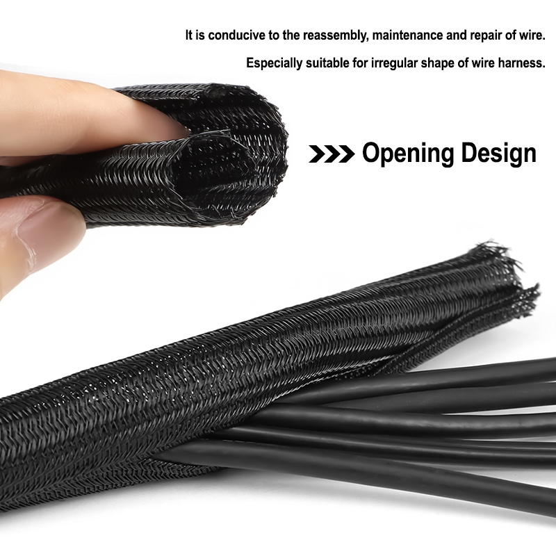 2/10m Black PET Braided Self-C - Cable Sleeve Braided 리뷰 및 가격