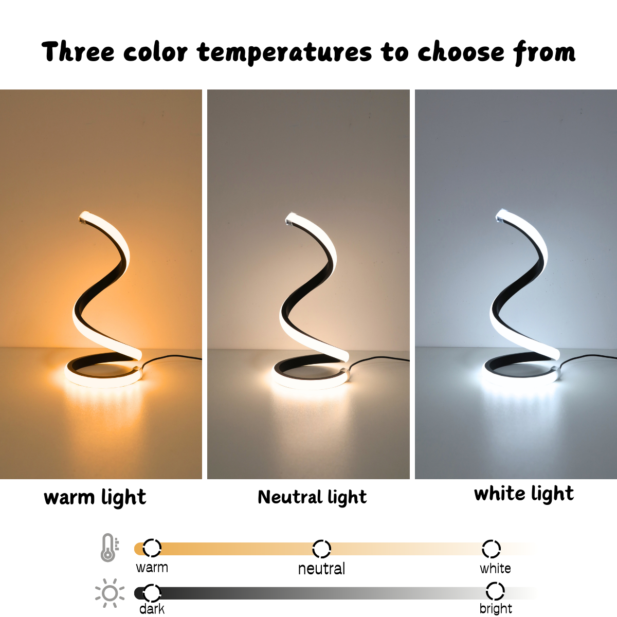 LED spiral desk lamp modern th - Gaming Accessories For Bedroom 리뷰 및 가격