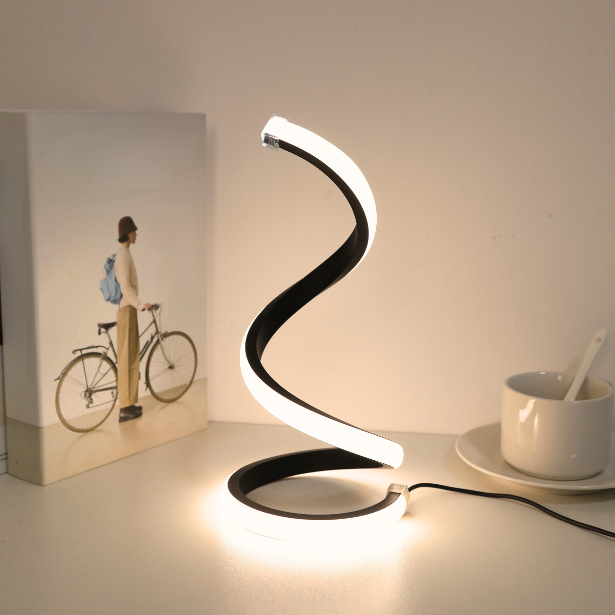 LED spiral desk lamp modern th - Gaming Accessories For Bedroom 리뷰 및 가격