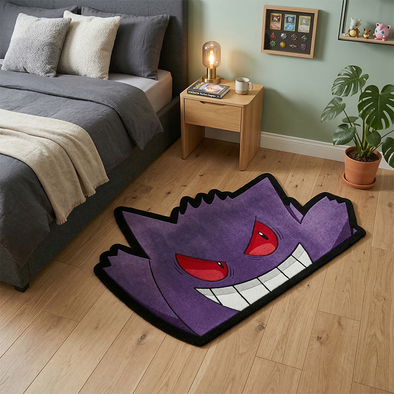 Pokemon Gengar Rug Cute Purple - Gaming Accessories For Bedroom 리뷰 및 가격
