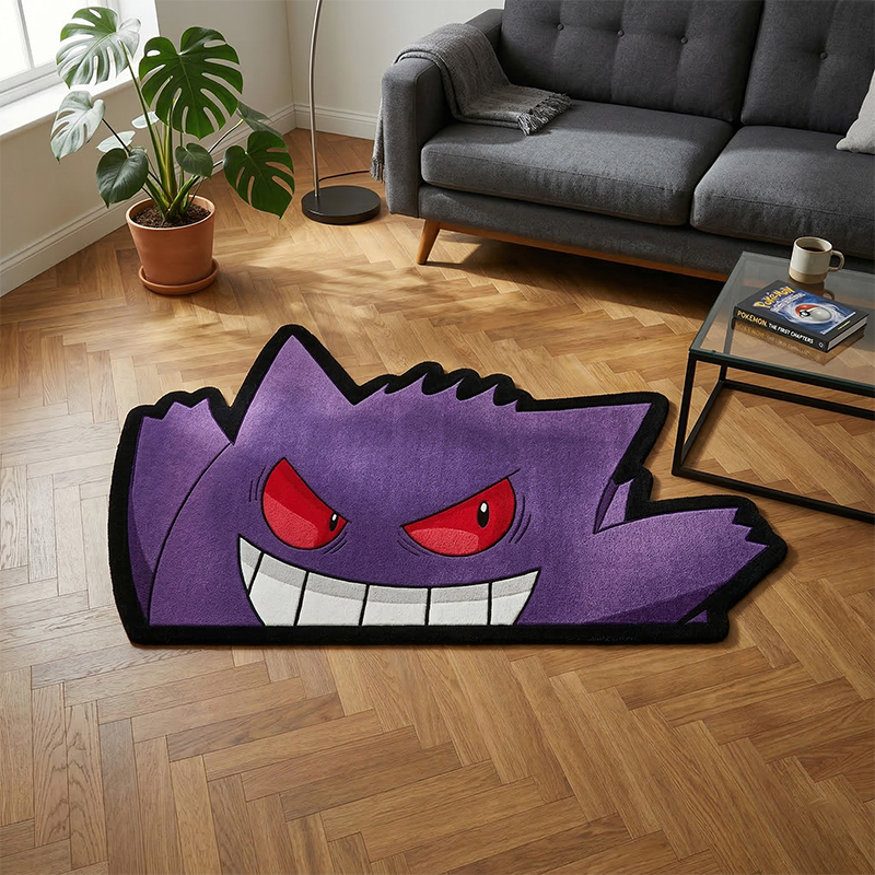 Pokemon Gengar Rug Cute Purple - Gaming Accessories For Bedroom 리뷰 및 가격