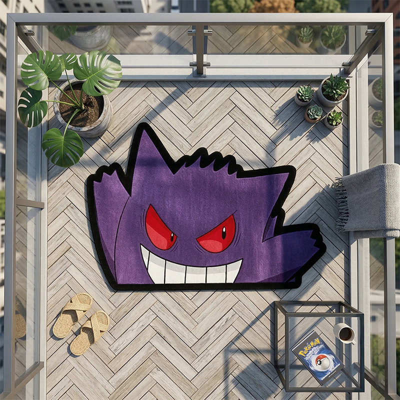 Pokemon Gengar Rug Cute Purple - Gaming Accessories For Bedroom 리뷰 및 가격