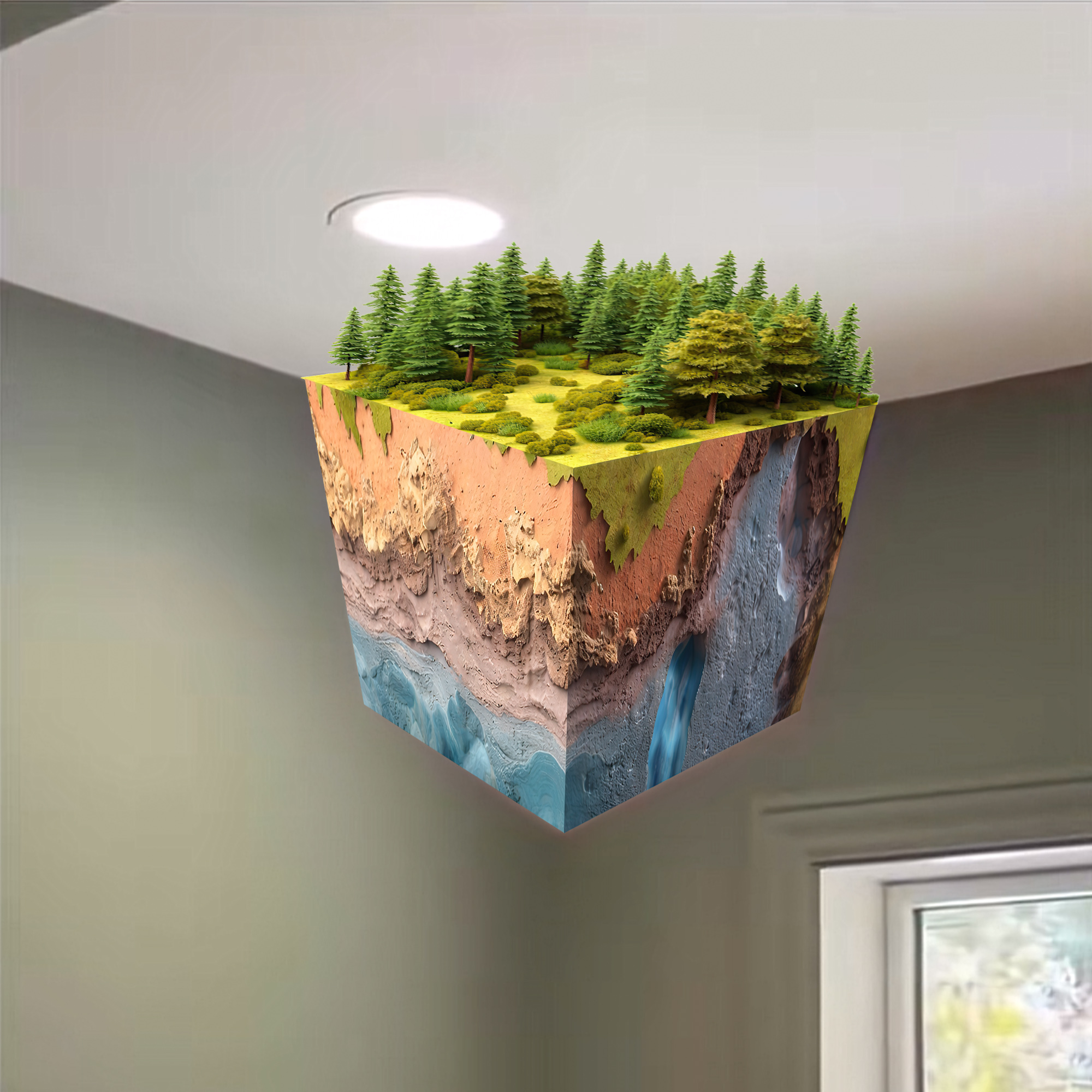 Realistic 3D Grass Cube Wall D - Gaming Accessories For Bedroom 리뷰 및 가격