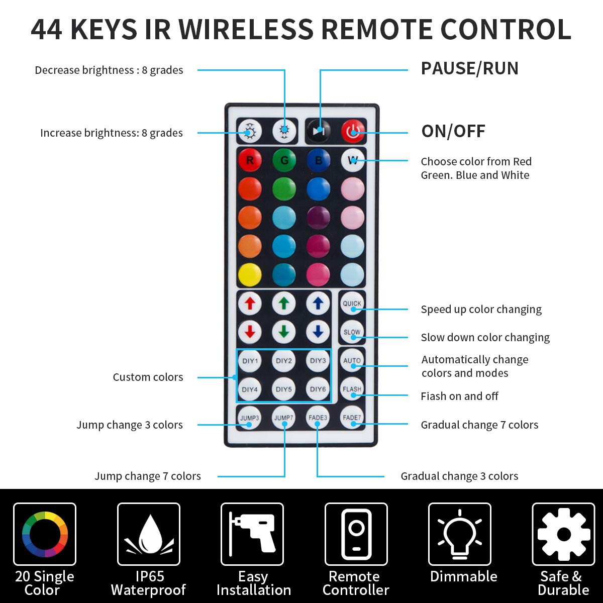 5050 16/LED Strip Lights Bluet - Gaming Accessories For Bedroom 리뷰 및 가격