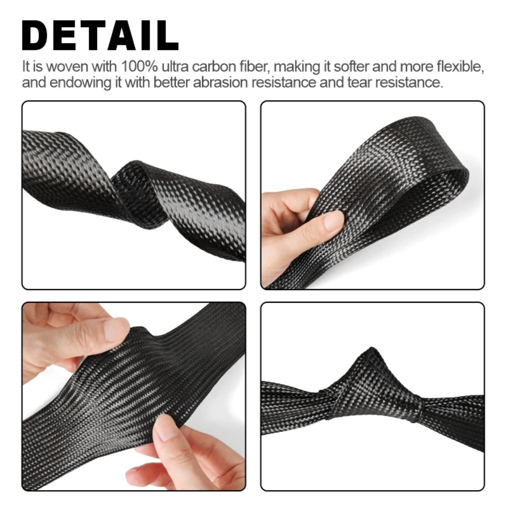 1M Carbon Fiber Cable Sleeve B - Cable Sleeve Braided 리뷰 및 가격