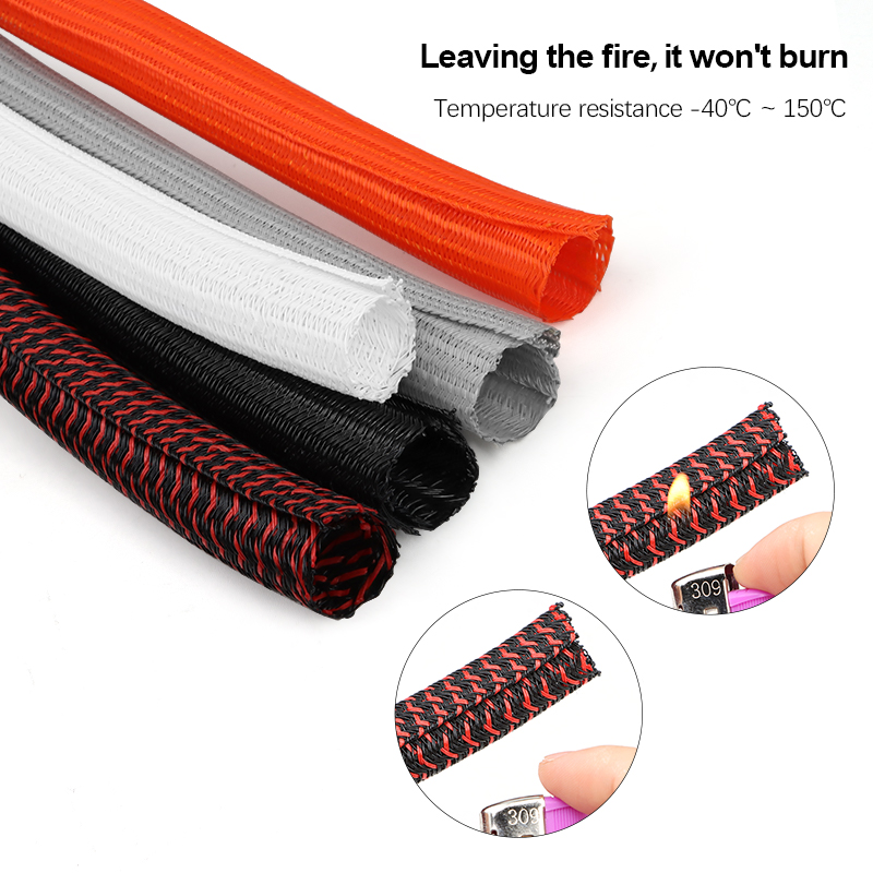 3/5/10m PET Cable Sleeve Self- - Cable Sleeve Braided 리뷰 및 가격