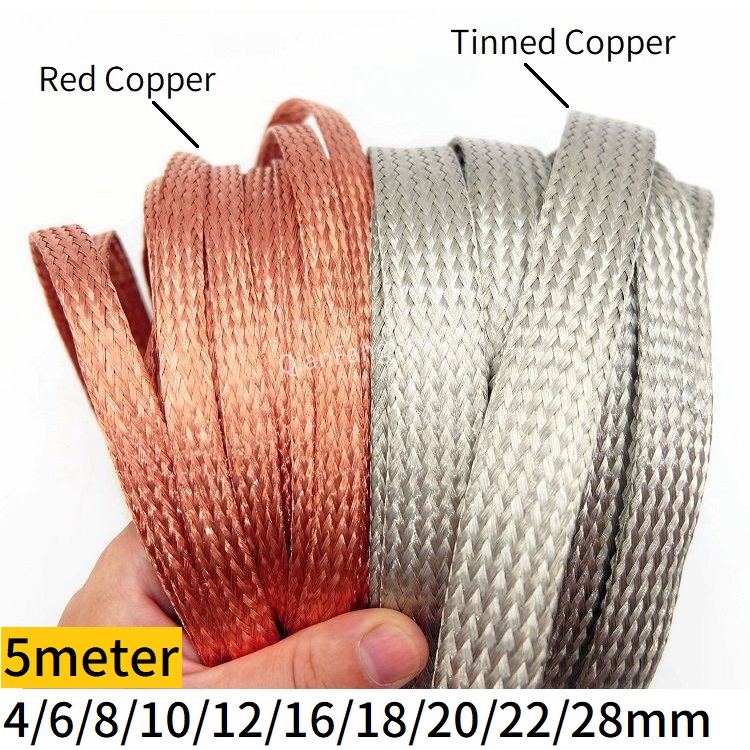 5M Copper Braided Sleeve Tinne - Cable Sleeve Braided 리뷰 및 가격
