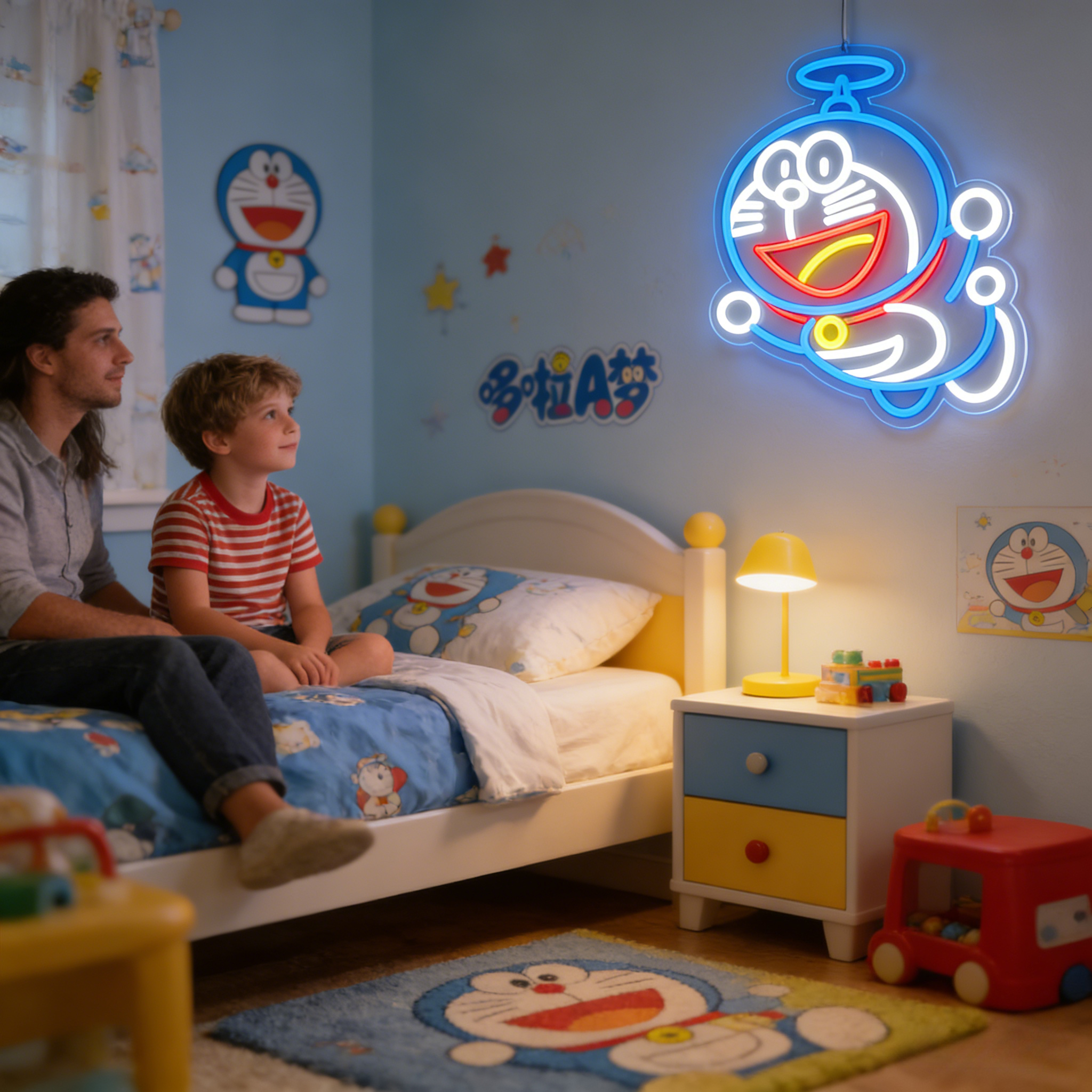 Doraemon Neon Sign LED USB Dim - Gaming Accessories For Bedroom 리뷰 및 가격